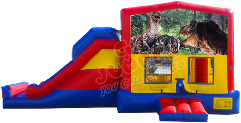 Jurassic Park Jumper Combo with Slide | Dolphins Jumpers | Party Rentals