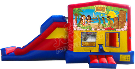 Luau Jumper Combo with Slide | Dolphins Jumpers | Party Rentals