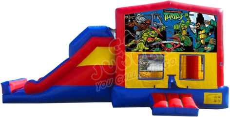 Ninja Turtle Jumper Combo w/ Slide | Dolphins Jumpers | Party Rentals