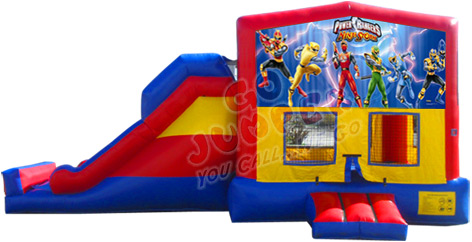 Power Rangers Theme Combo w/ Slide | Dolphins Jumpers | Party Rentals