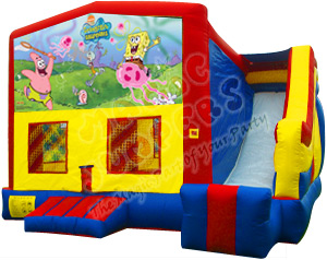 Combo Slide with Spongebob Banner | Party Rentals in LA, Orange County